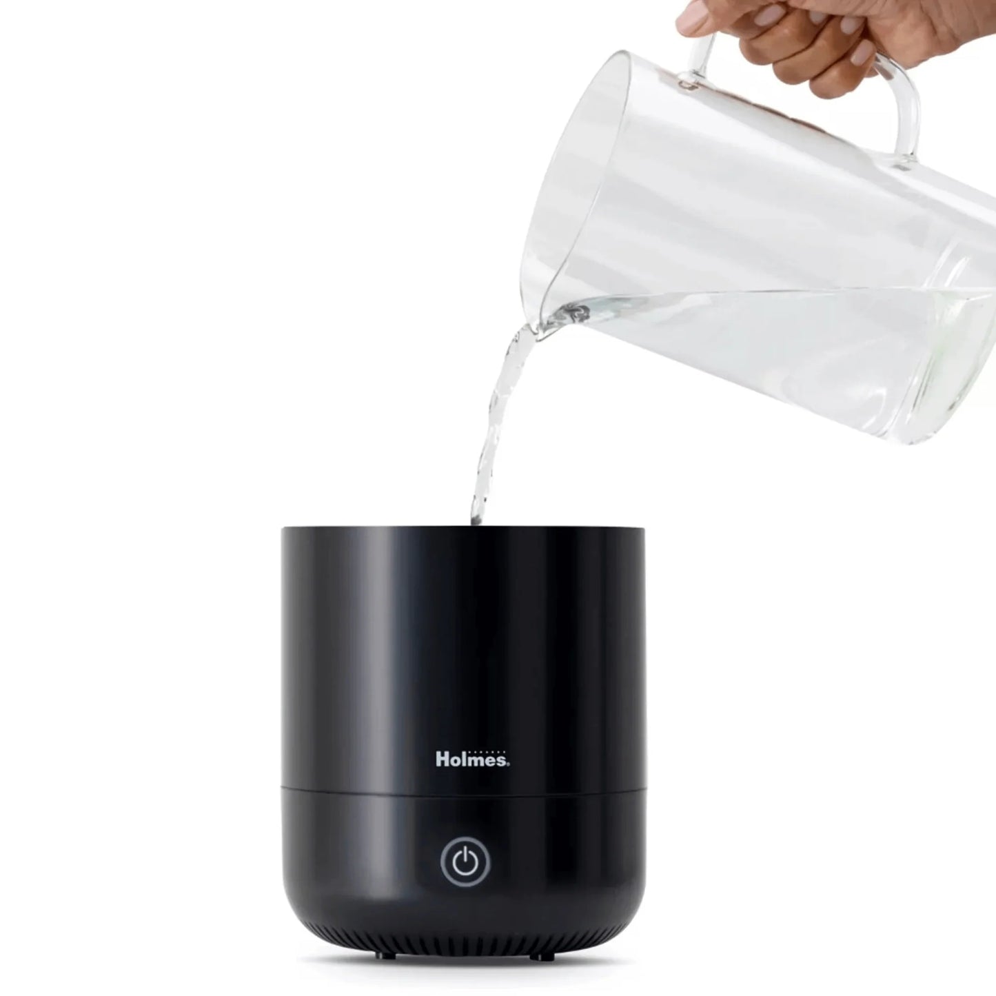 Transform Your Space with the Holmes Ultrasonic Anti-Microbial Cool Mist Top-Fill Humidifier - 0.5L Cylindrical Design