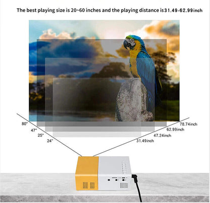 Experience Cinematic Magic Anywhere with the Portable 1080P LED Mini Projector - Perfect for Home Theater, Travel, and Outdoor Movie Nights!