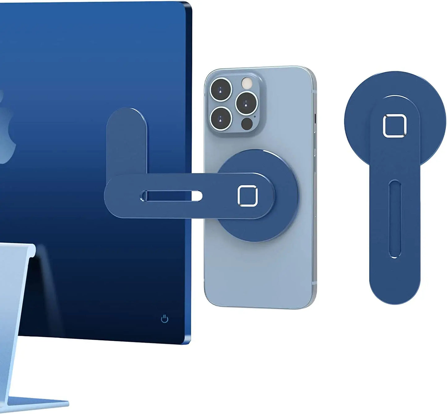 Elevate Your Productivity with the Magnetic Slim & Foldable Laptop Phone Holder - Perfect for iPhone 14/13/12 and All Smartphones!