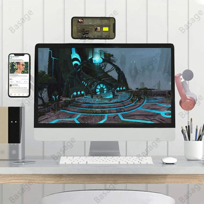 Elevate Your Productivity with the Magnetic Slim & Foldable Laptop Phone Holder - Perfect for iPhone 14/13/12 and All Smartphones!
